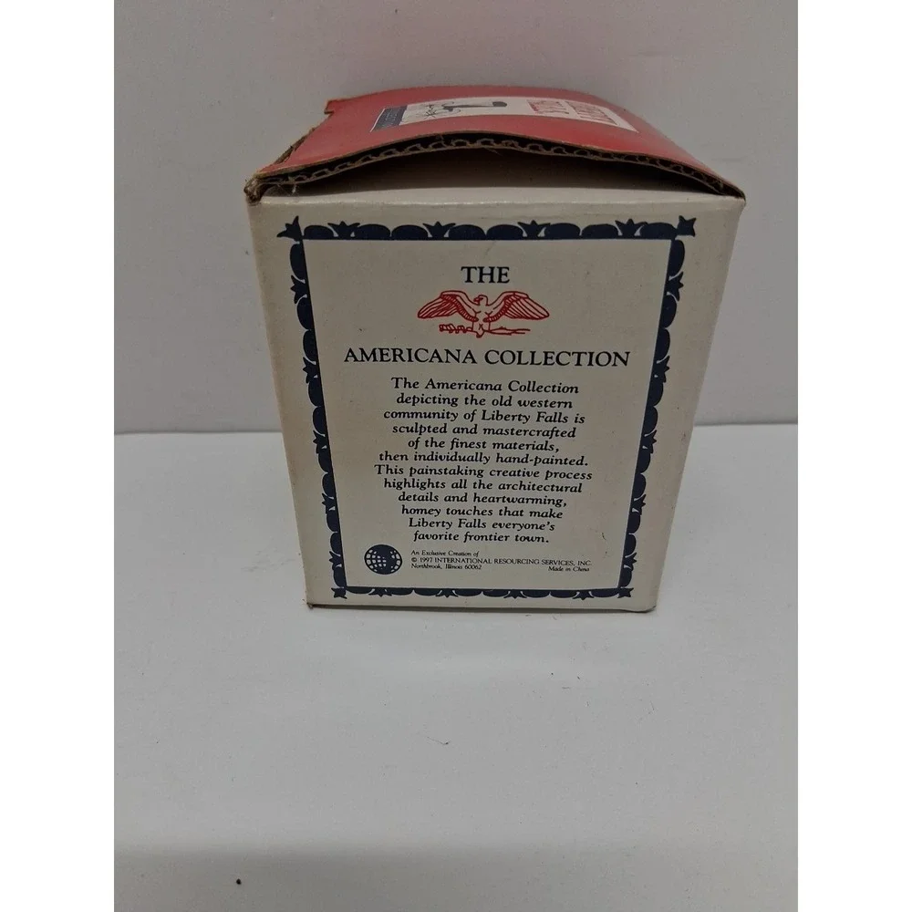 New Open Box Vintage Liberty Falls AH133 Big Mike's Cabin Americana Figurine